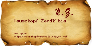 Mauszkopf Zenóbia névjegykártya